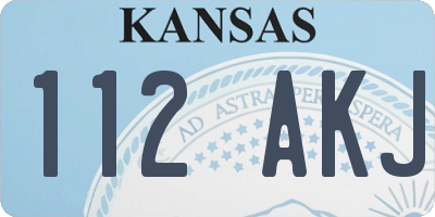 KS license plate 112AKJ