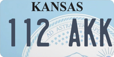 KS license plate 112AKK