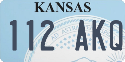 KS license plate 112AKQ