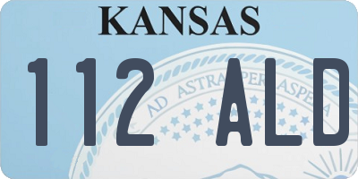 KS license plate 112ALD