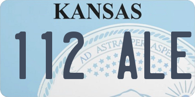 KS license plate 112ALE