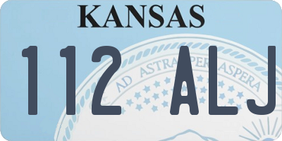 KS license plate 112ALJ