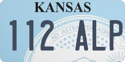 KS license plate 112ALP