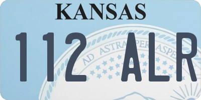 KS license plate 112ALR