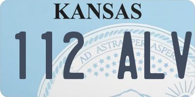 KS license plate 112ALV