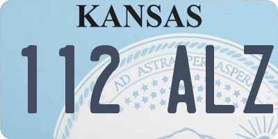 KS license plate 112ALZ