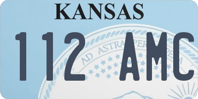 KS license plate 112AMC
