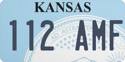 KS license plate 112AMF