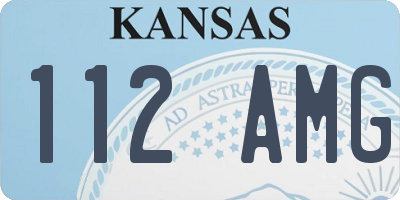 KS license plate 112AMG