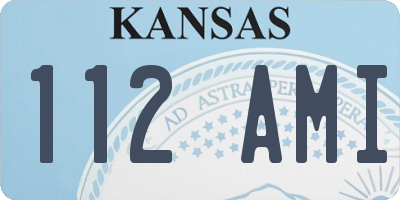 KS license plate 112AMI