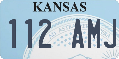 KS license plate 112AMJ