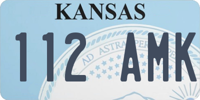 KS license plate 112AMK