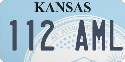 KS license plate 112AML