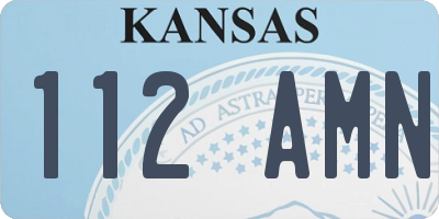 KS license plate 112AMN
