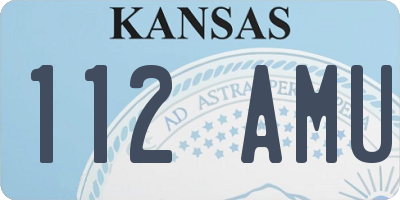 KS license plate 112AMU