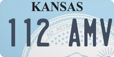 KS license plate 112AMV