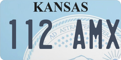 KS license plate 112AMX