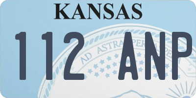 KS license plate 112ANP