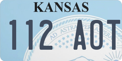 KS license plate 112AOT