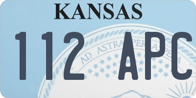 KS license plate 112APC