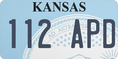 KS license plate 112APD