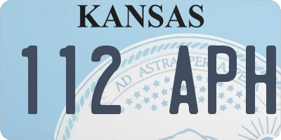 KS license plate 112APH