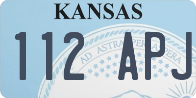 KS license plate 112APJ