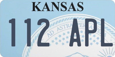 KS license plate 112APL