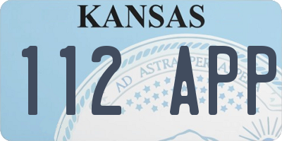 KS license plate 112APP