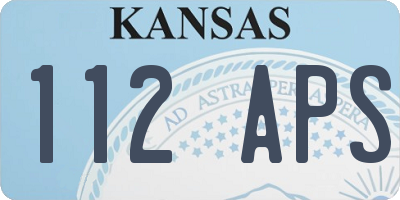 KS license plate 112APS