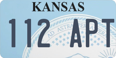KS license plate 112APT