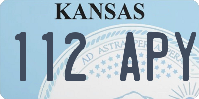 KS license plate 112APY