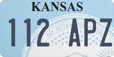 KS license plate 112APZ