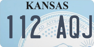 KS license plate 112AQJ
