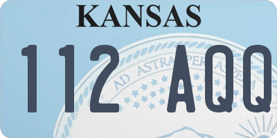 KS license plate 112AQQ