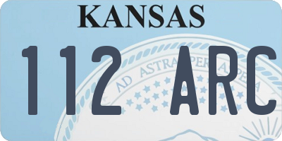 KS license plate 112ARC
