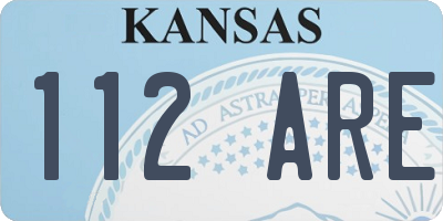 KS license plate 112ARE