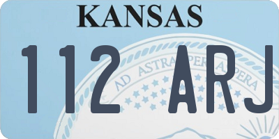 KS license plate 112ARJ