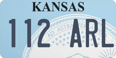 KS license plate 112ARL
