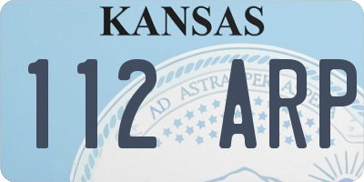 KS license plate 112ARP