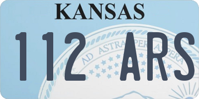 KS license plate 112ARS