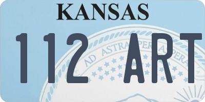 KS license plate 112ART