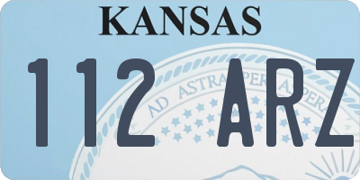 KS license plate 112ARZ