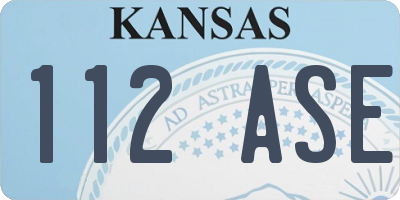 KS license plate 112ASE