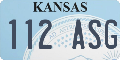 KS license plate 112ASG