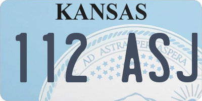 KS license plate 112ASJ