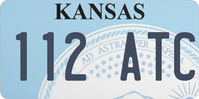 KS license plate 112ATC