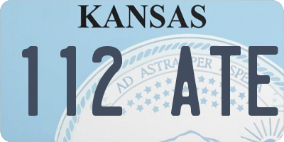KS license plate 112ATE