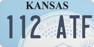 KS license plate 112ATF