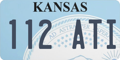 KS license plate 112ATI